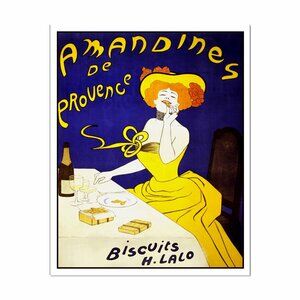 Art Print AMANDINES BISCUITS Art Nouveau Advertisement Reprint 8"by10" Victorian